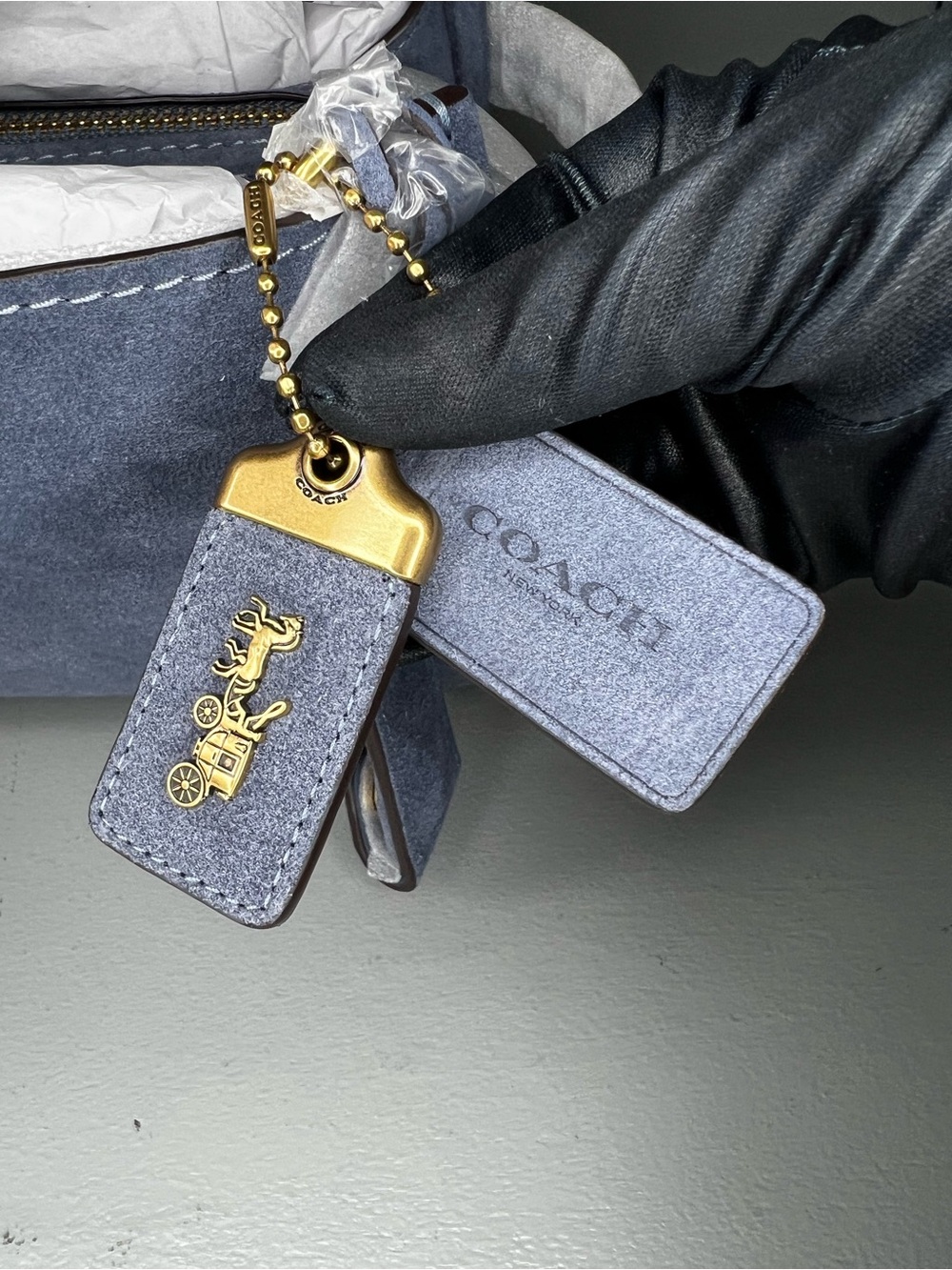 Coach Rogue Bag 34 - Brass Light Denim - Picture 9 of 17